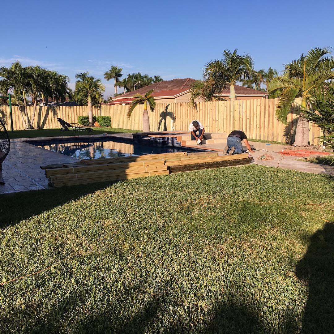Pool fence installation